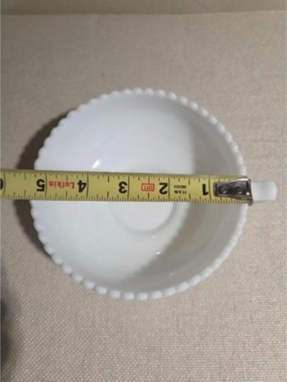 Vintage Imperial Glass Milk Glass 5 inch cream soup bowl grapevine pattern